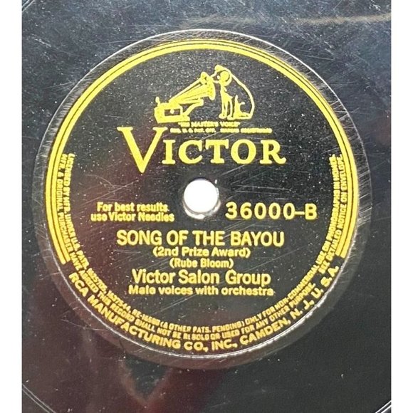 Victor Concert Orch Two American Sketches 12" Record 78RPM 36000 Song the Bayou - Picture 2 of 5